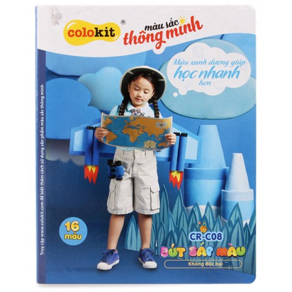 Bút sáp 16 màu CR-C08 (Thiên Long)